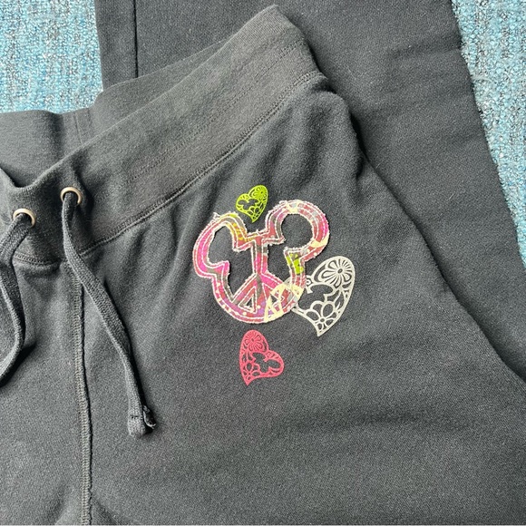 Disney Disneyland Resort Mickey Mouse Wide Leg Sweatpants in Black Disney Parks - Picture 3 of 6